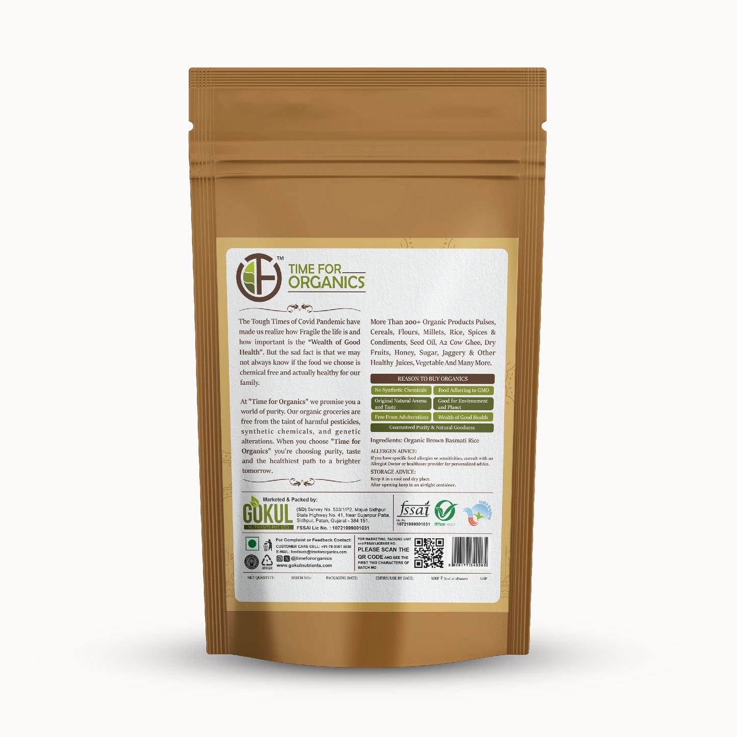 Indian Organic Brown Basmati Rice