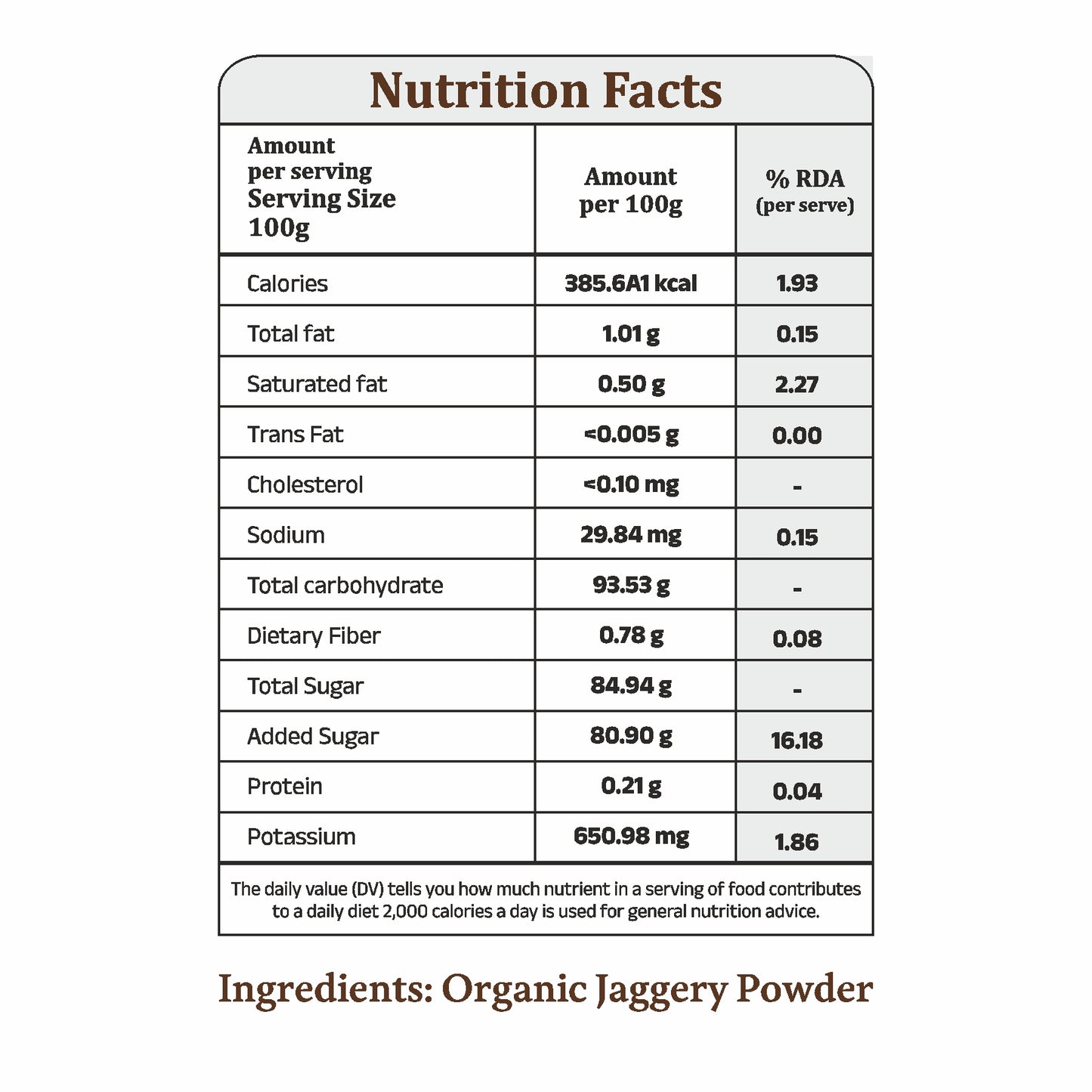 Organic Jaggery Powder