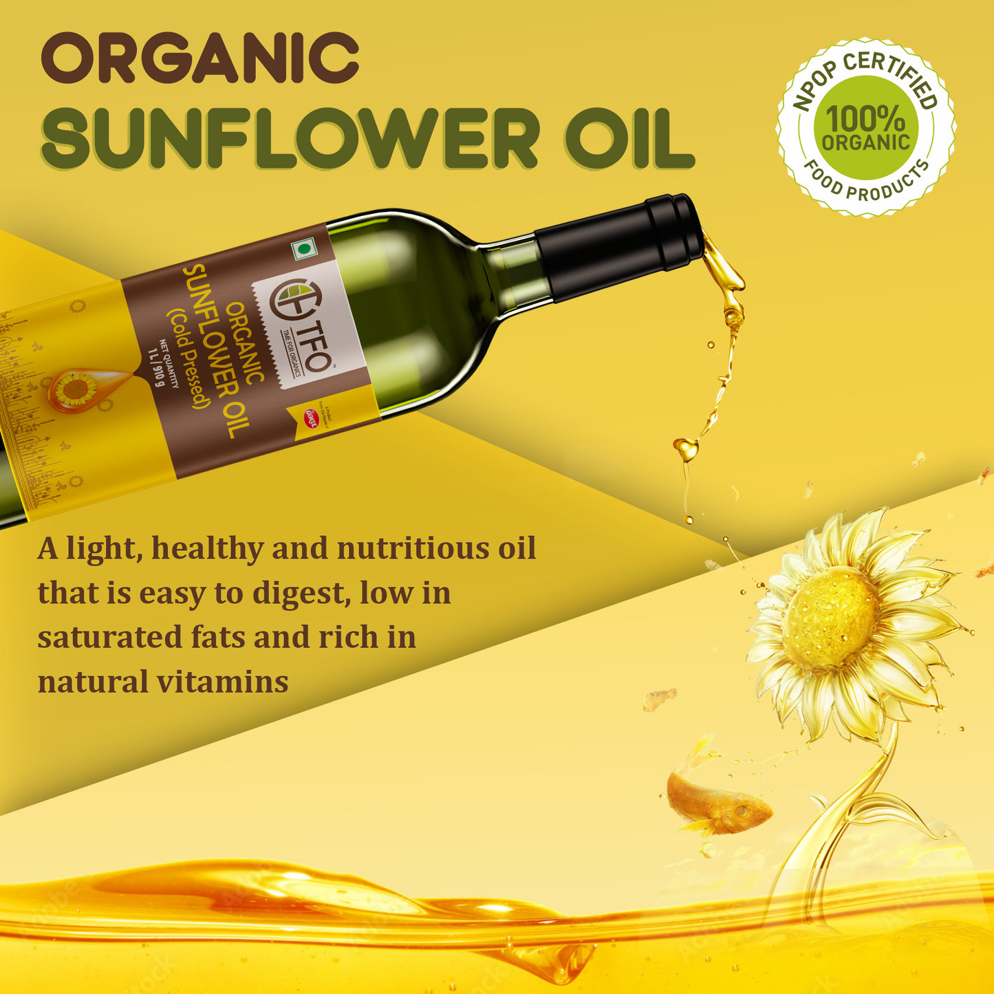 Organic Sunflower Oil (Cold Pressed)