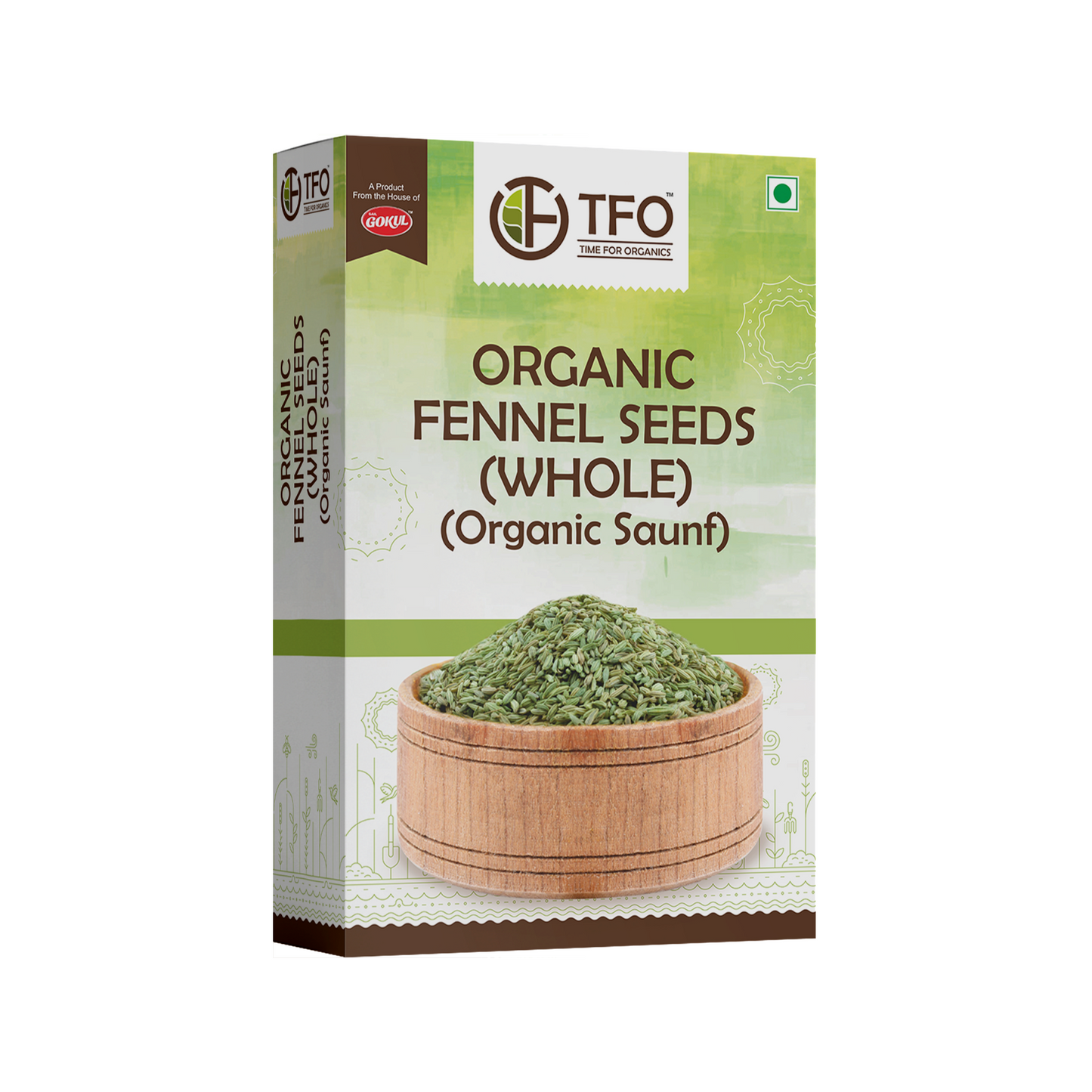 Organic Fennel Seeds (Whole / Organic Saunf)
