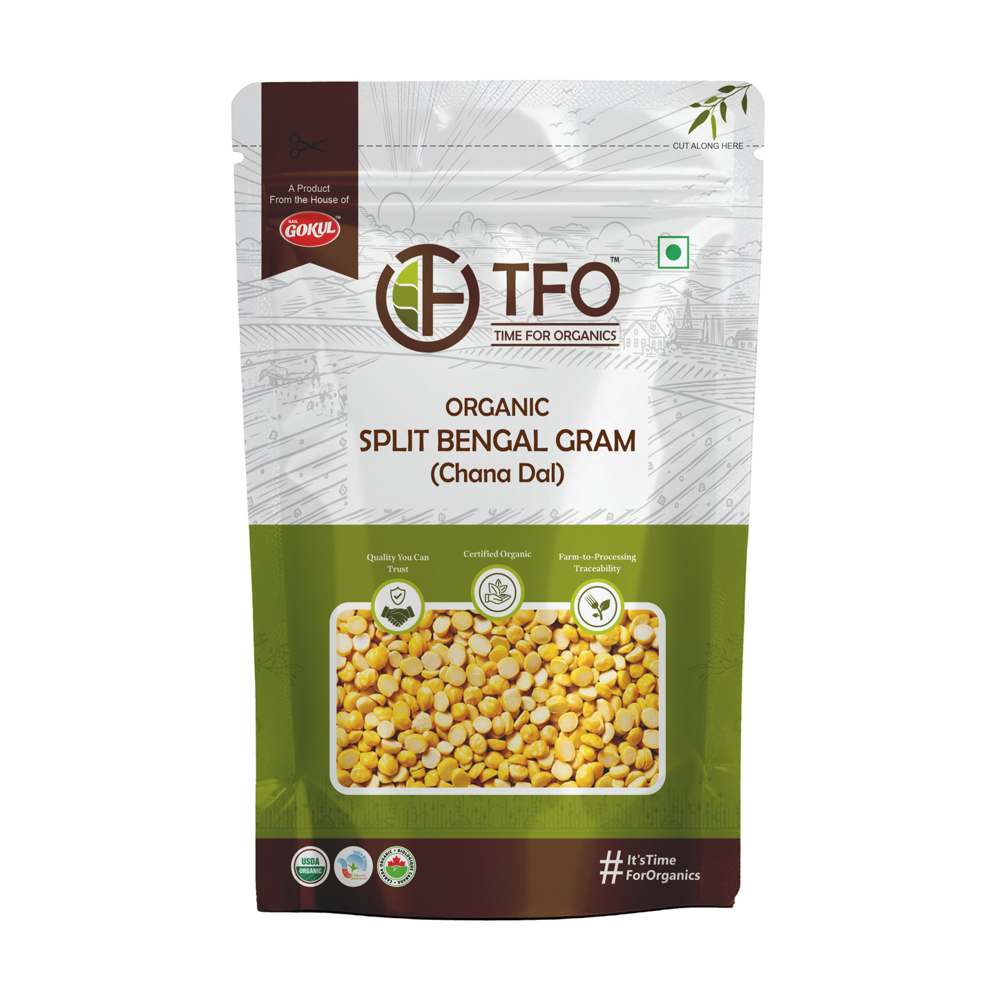 Organic Split Bengal Gram (Chana Dal)