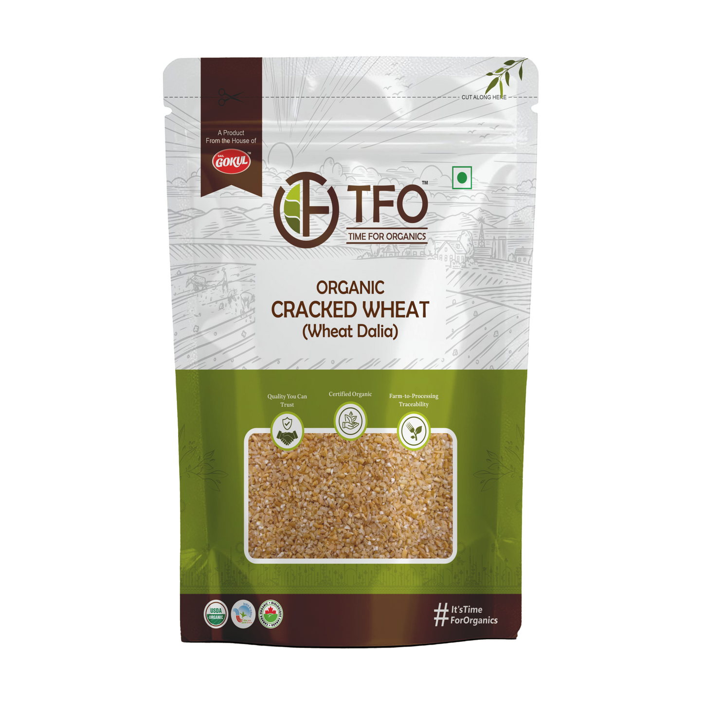 Organic Cracked Wheat (Wheat Dalia)