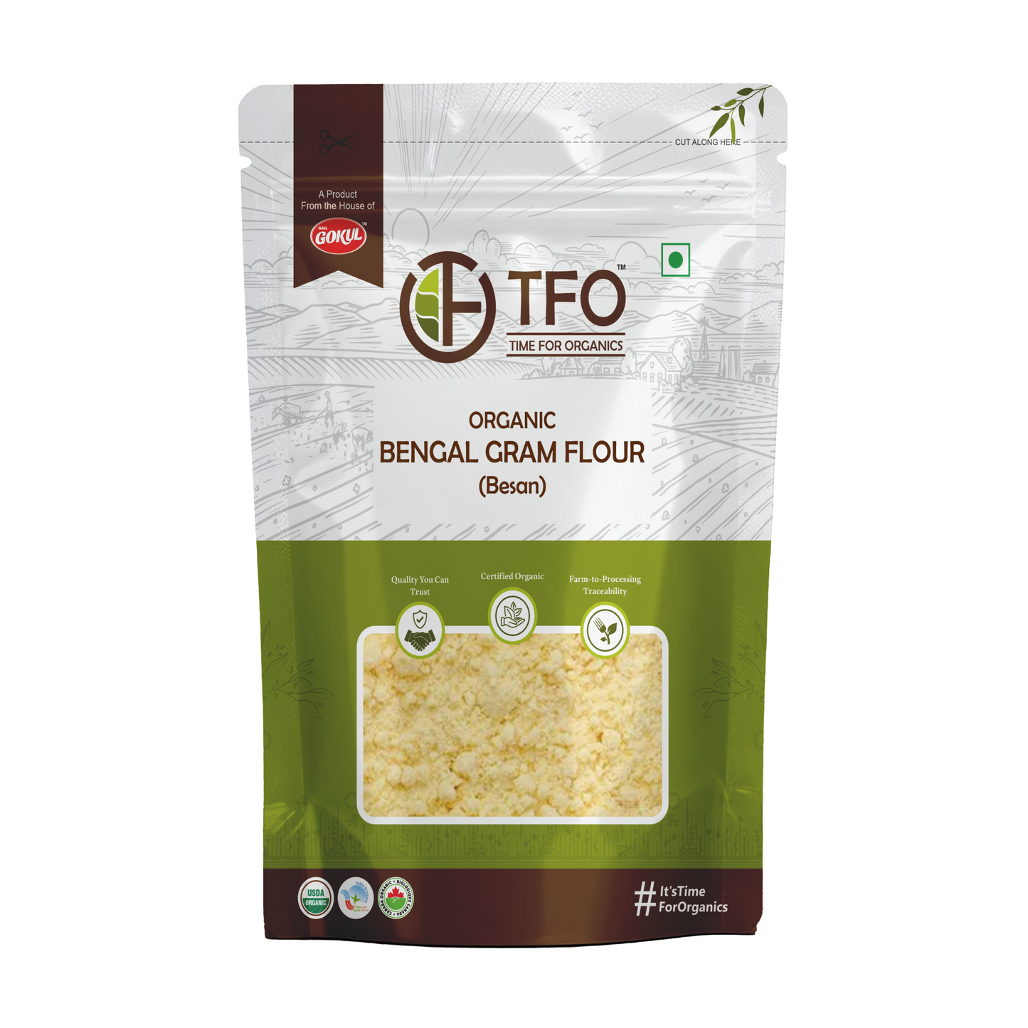 Organic Bengal Gram Flour (Besan)