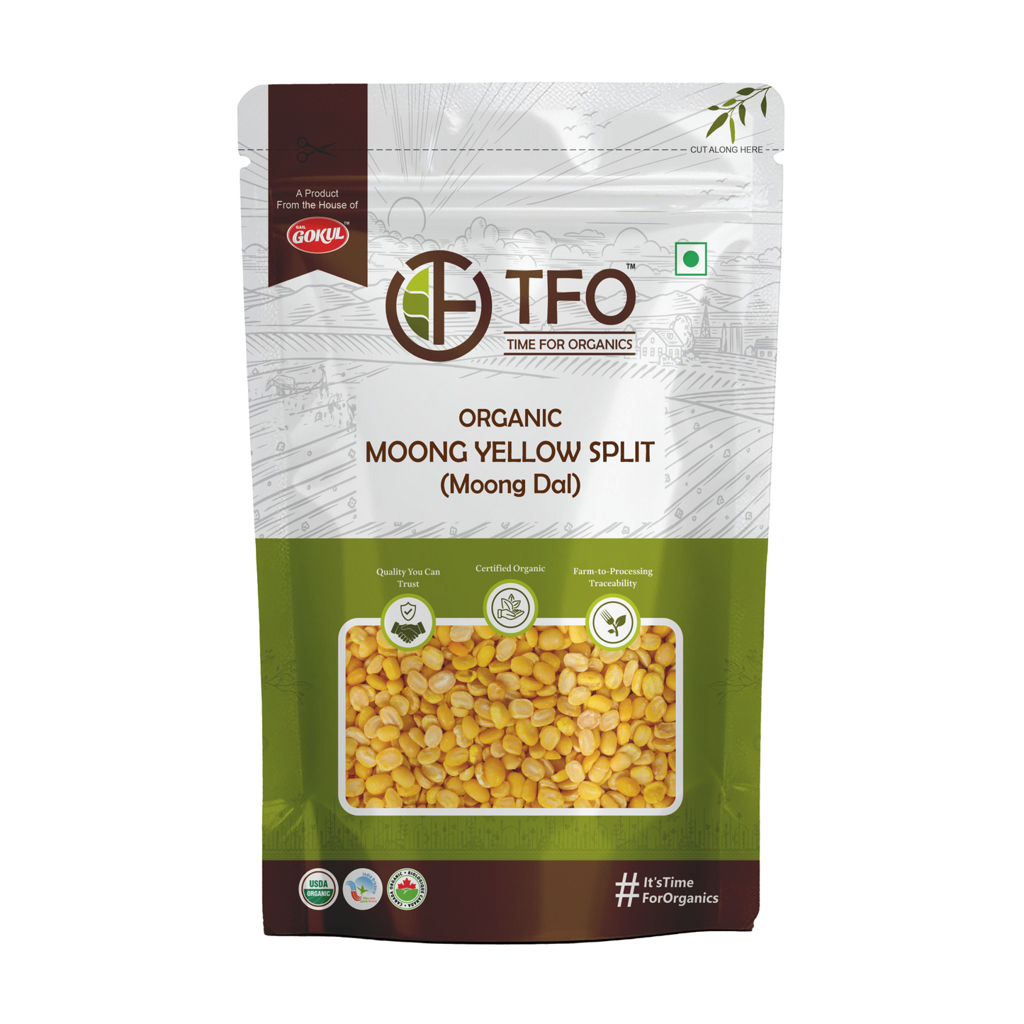 Organic Moong Yellow Split (Moong Dal)