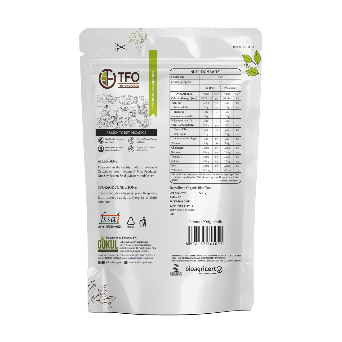 Organic Rice Flour (Chawal Atta)