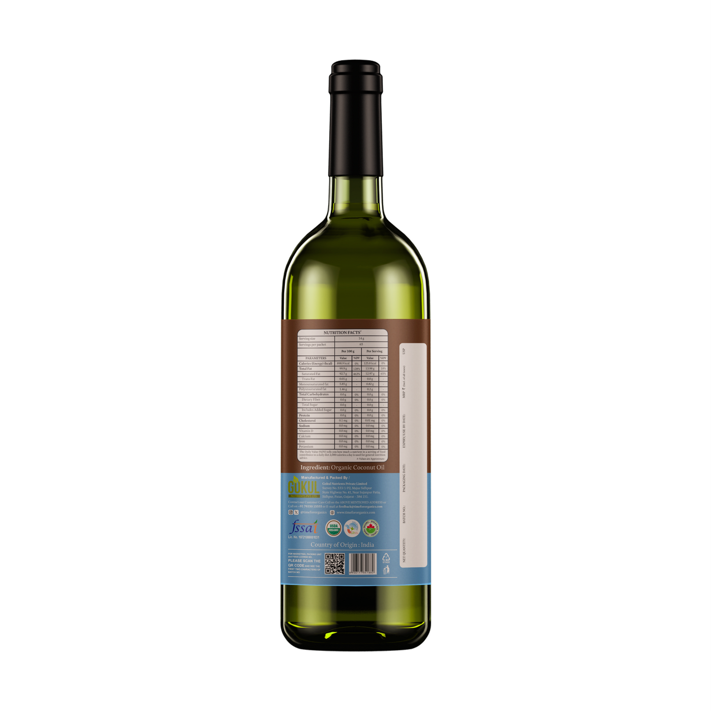 Organic Virgin Coconut Oil (Cold Pressed)