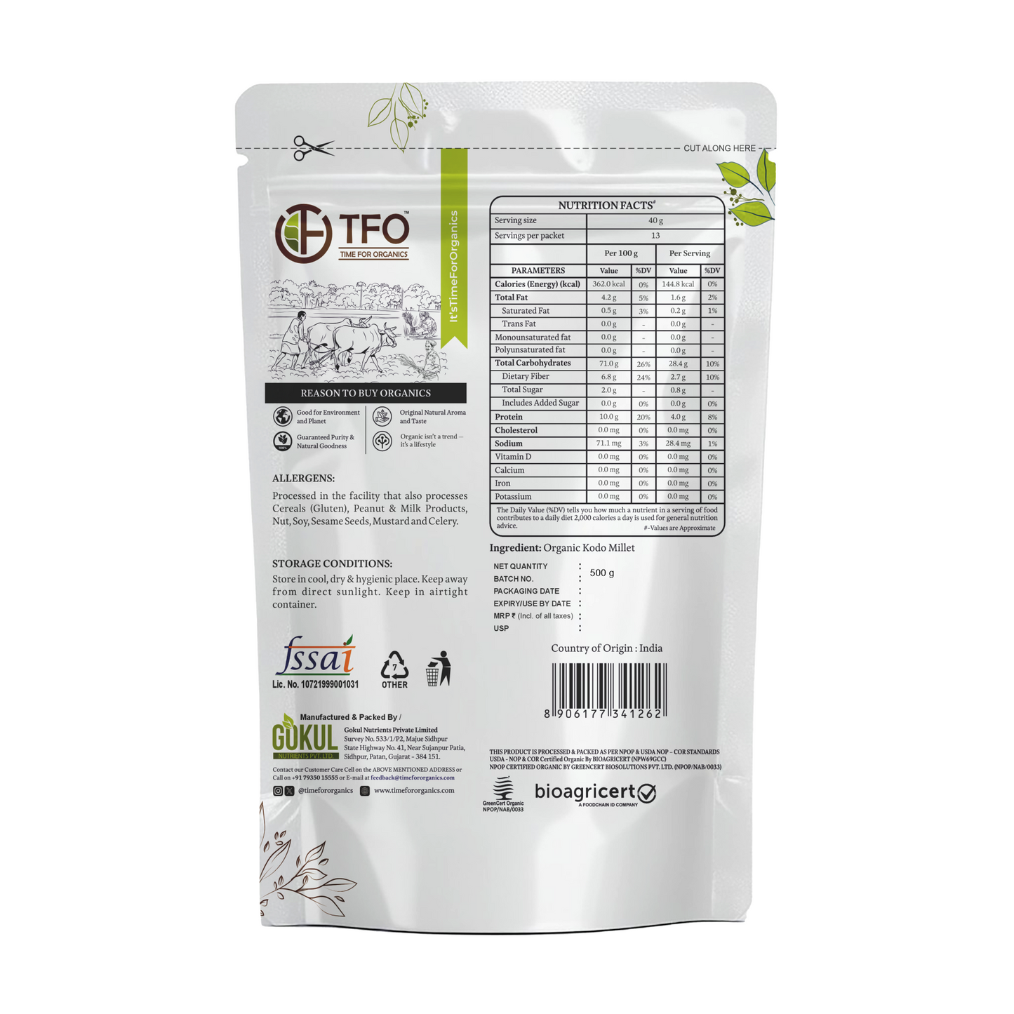 Organic Kodo Millet (Dhana)