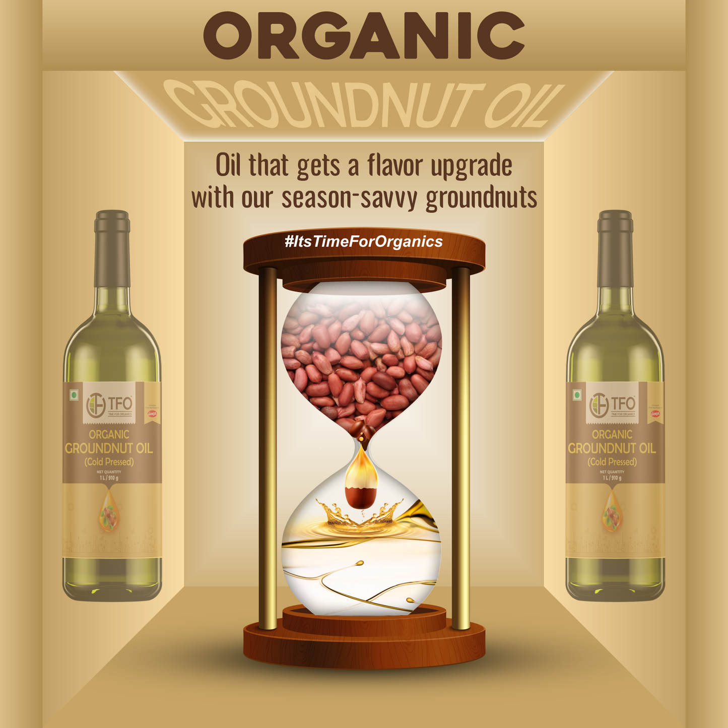 Organic Groundnut Oil (Cold Pressed)