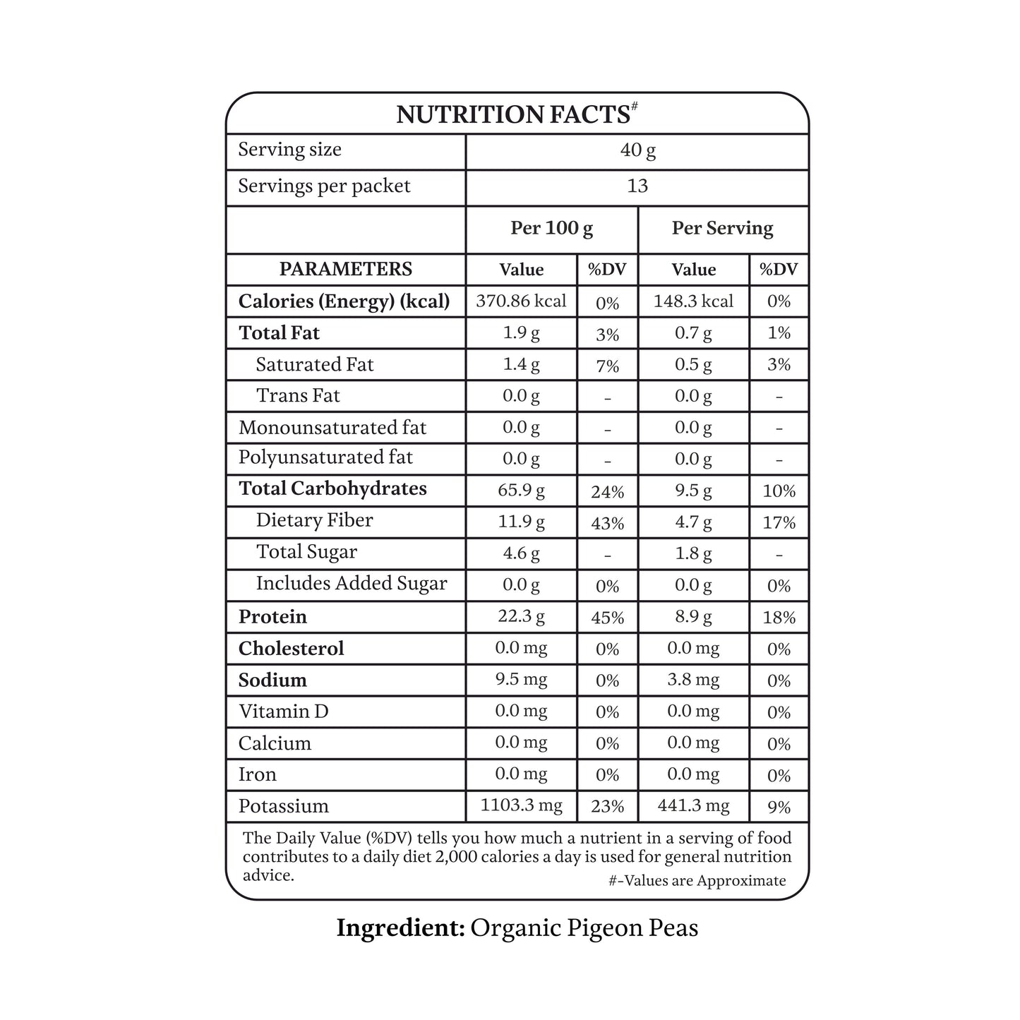 Organic Split Pigeon Pea (Toor Dal / Arhar Dal)