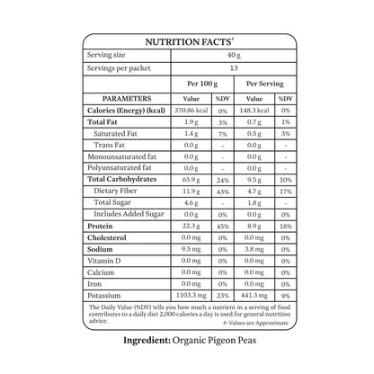 Organic Split Pigeon Pea (Toor Dal / Arhar Dal)