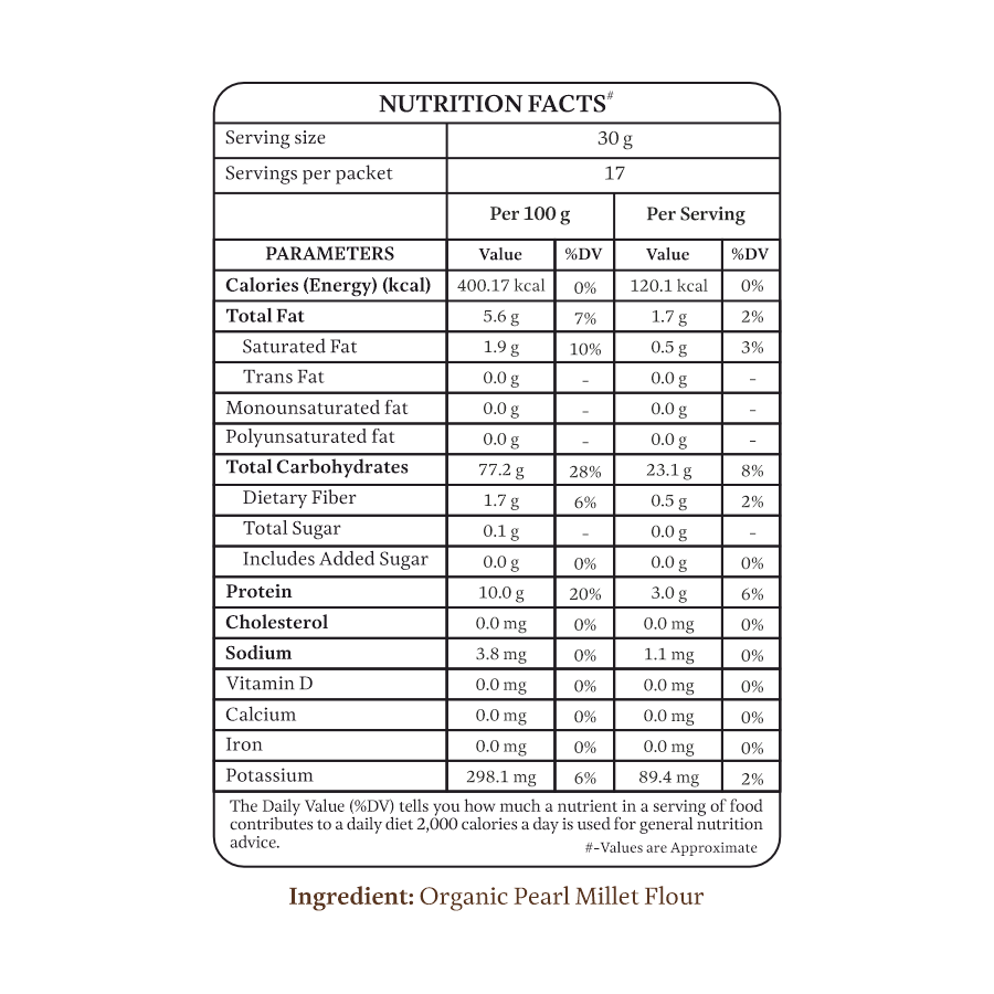 Organic Pearl Millet Flour (Bajara Flour)