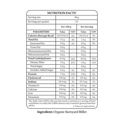 Organic Barnyard Millet (Sanwa)