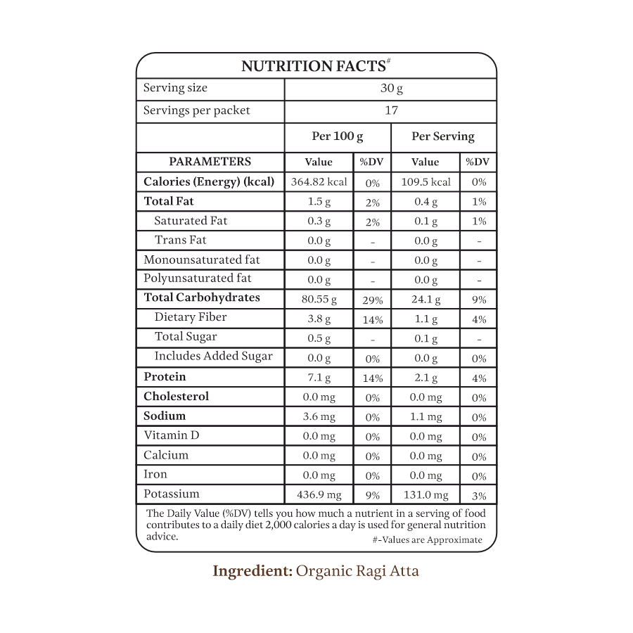 Organic Finger Millet Flour (Ragi Flour)