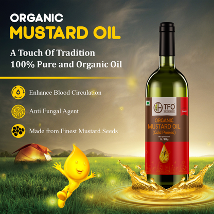 Organic Mustard Oil (Cold Pressed)