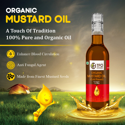 Organic Mustard Oil (Cold Pressed)