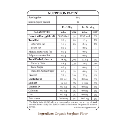 Organic Sorghum Flour (Jowar Atta)