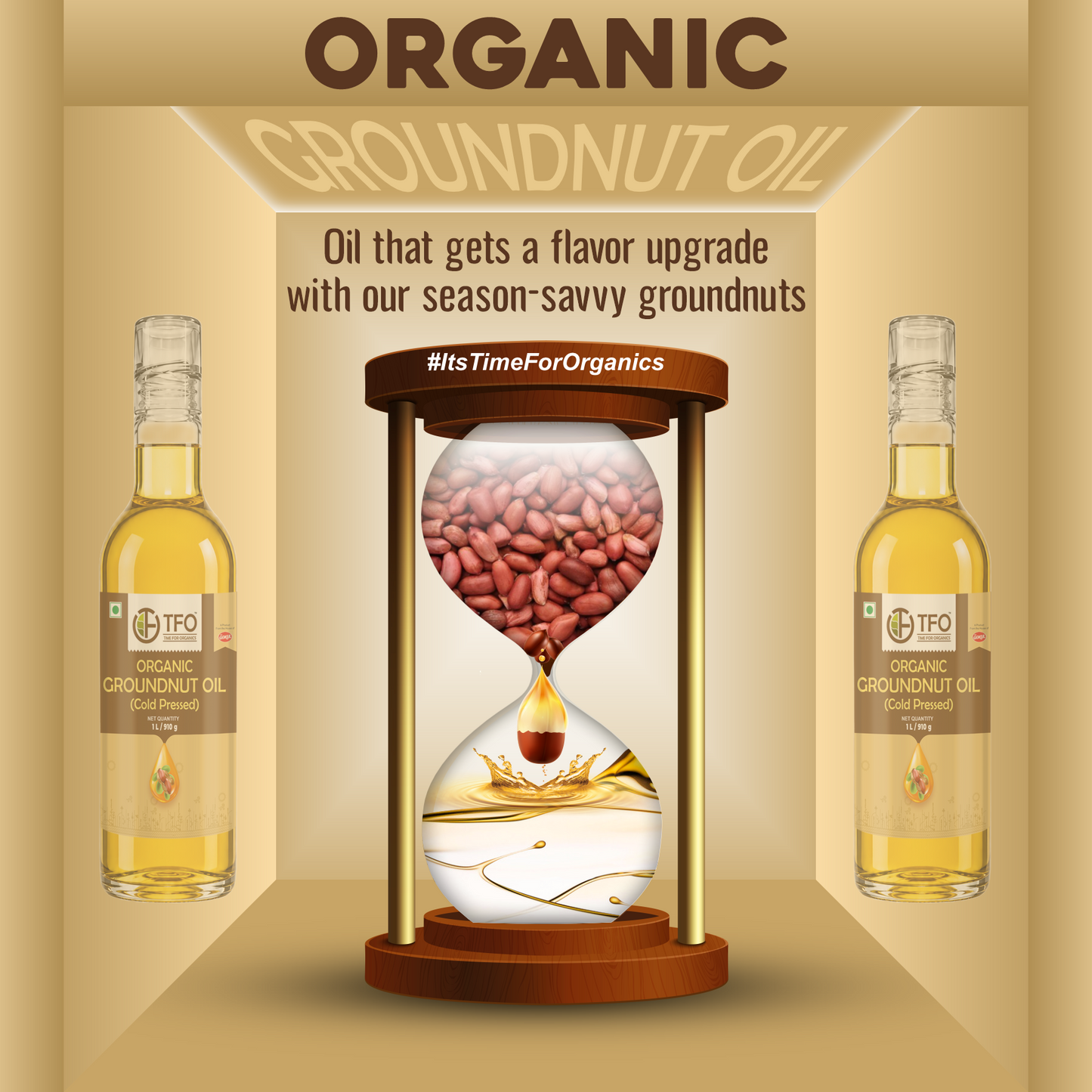 Organic Groundnut Oil (Cold Pressed)