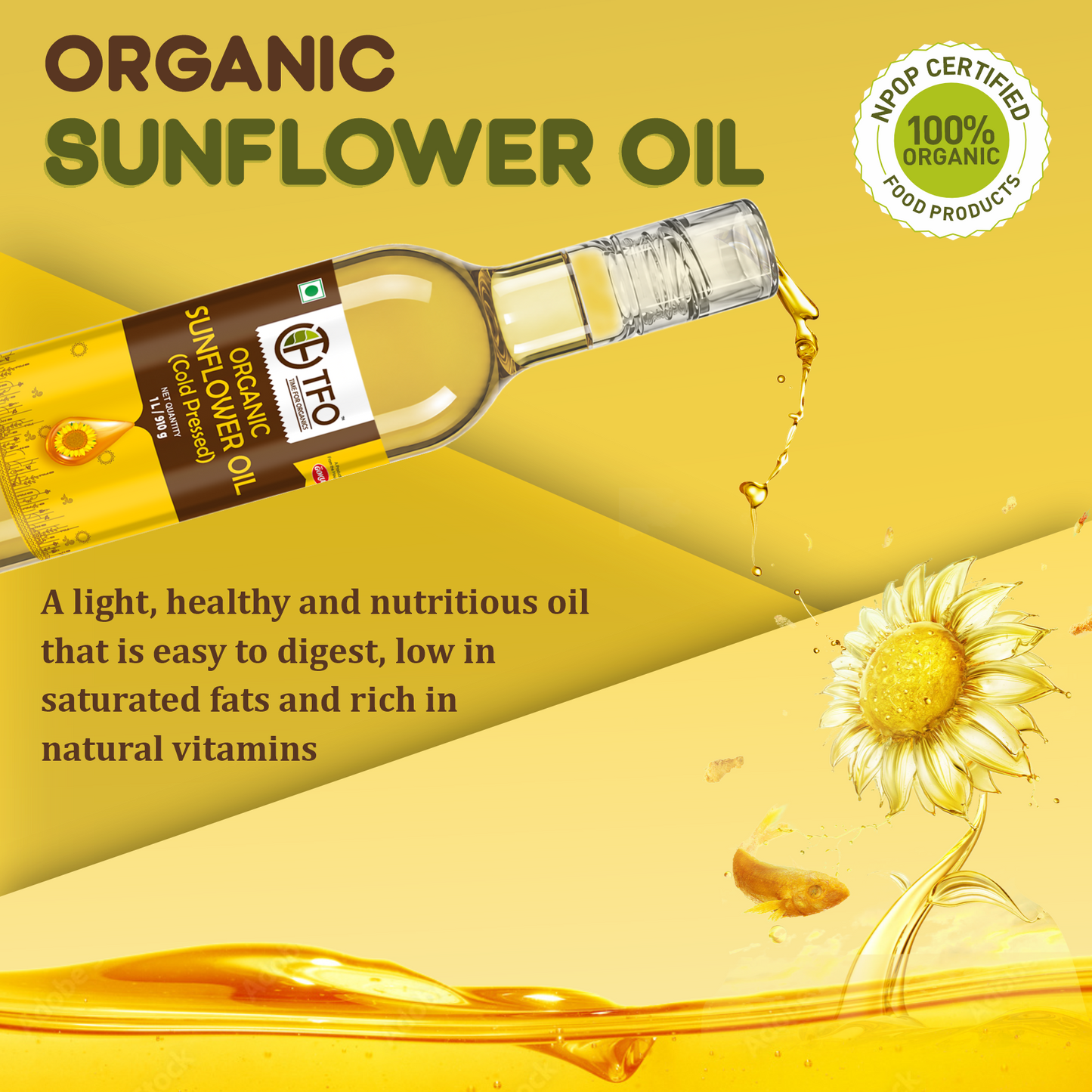 Organic Sunflower Oil (Cold Pressed)