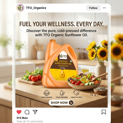 Organic Sunflower Oil (Cold Pressed)
