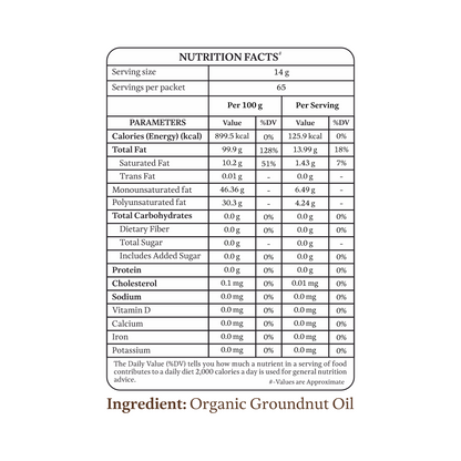 Organic Groundnut Oil (Cold Pressed)