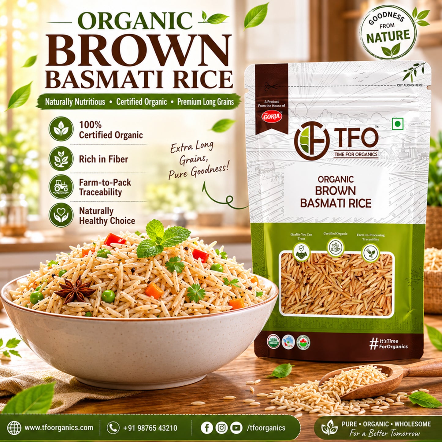 Organic Brown Basmati Rice