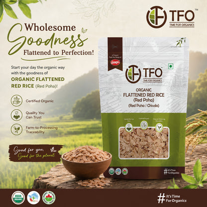 Organic Flattened Red Rice (Red Poha / Chivda)