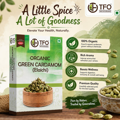 Organic Green Cardamom (Elaichi)