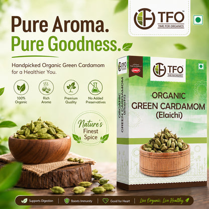 Organic Green Cardamom (Elaichi)