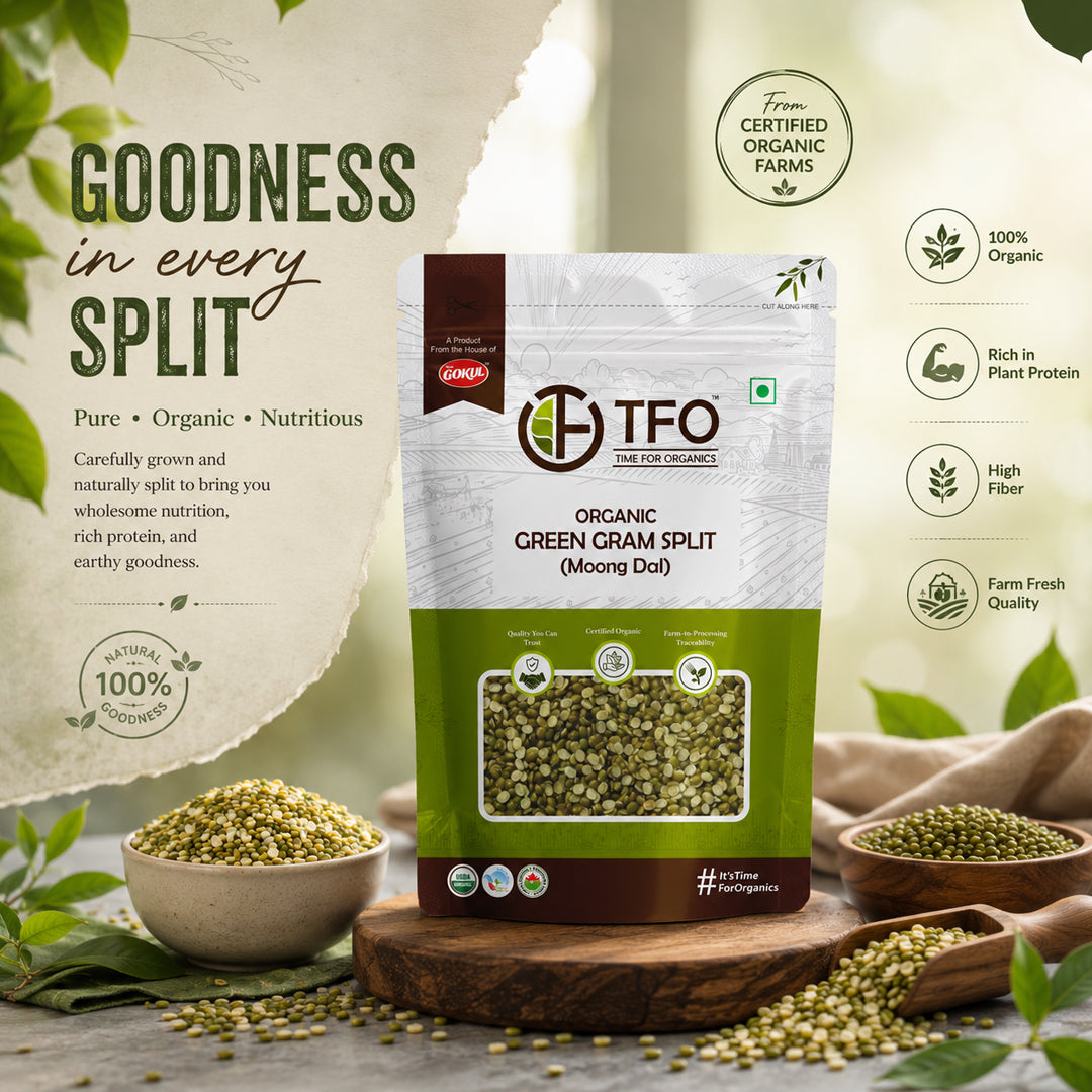 Organic Green Gram Split (Moong Dal)