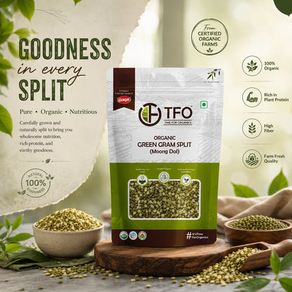 Organic Green Gram Split (Moong Dal)