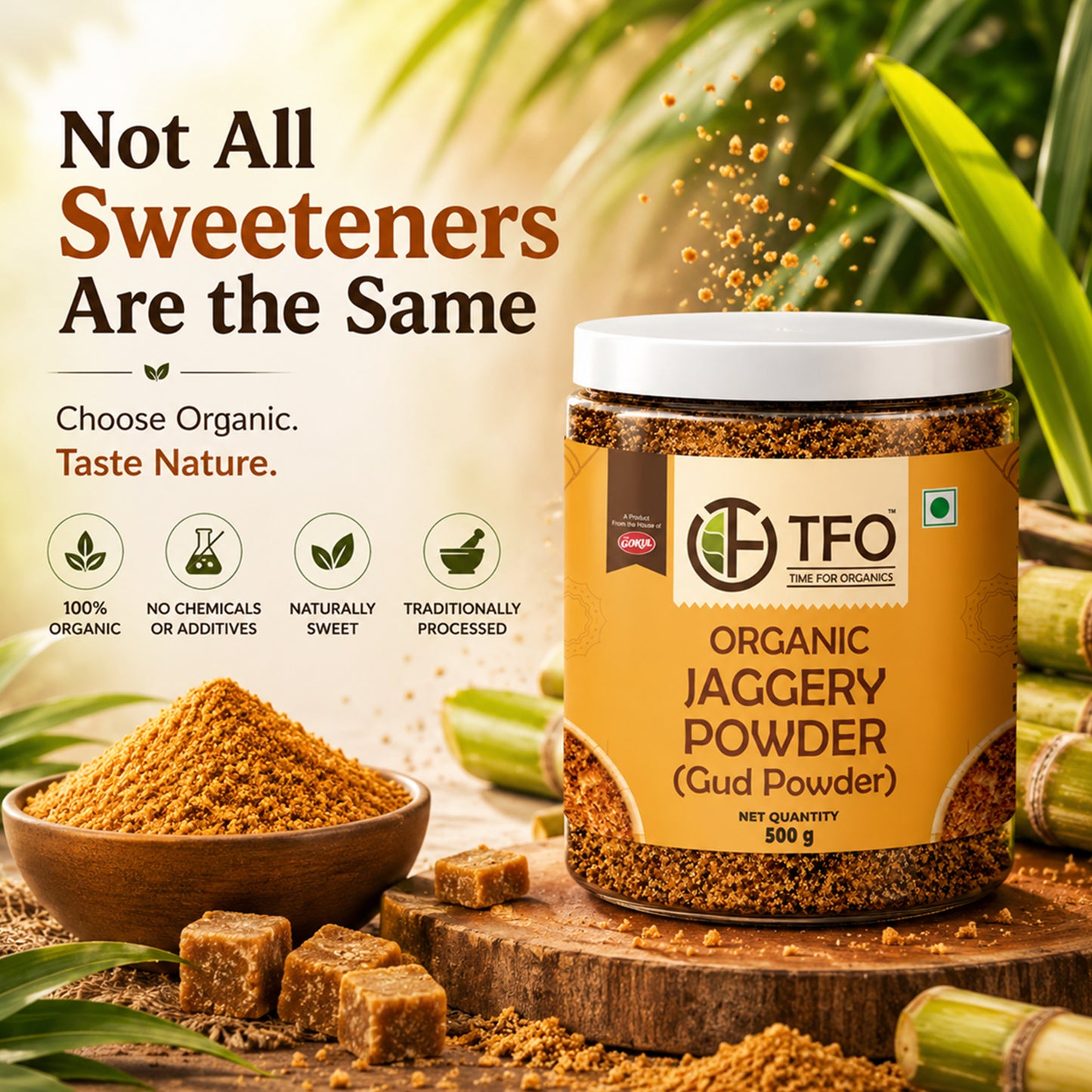 Organic Jaggery Powder (Gud Powder)