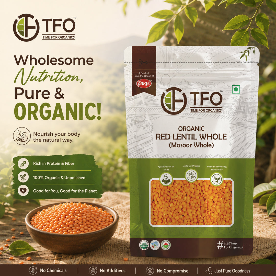 Organic Red Lentil Whole (Masoor Whole)