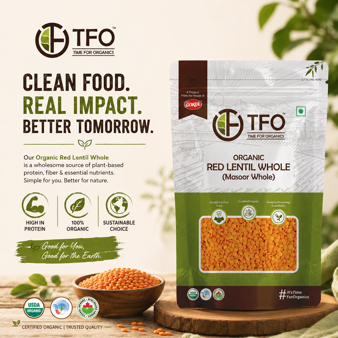 Organic Red Lentil Whole (Masoor Whole)