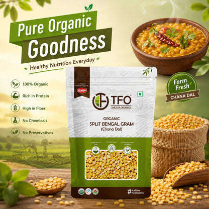 Organic Split Bengal Gram (Chana Dal)
