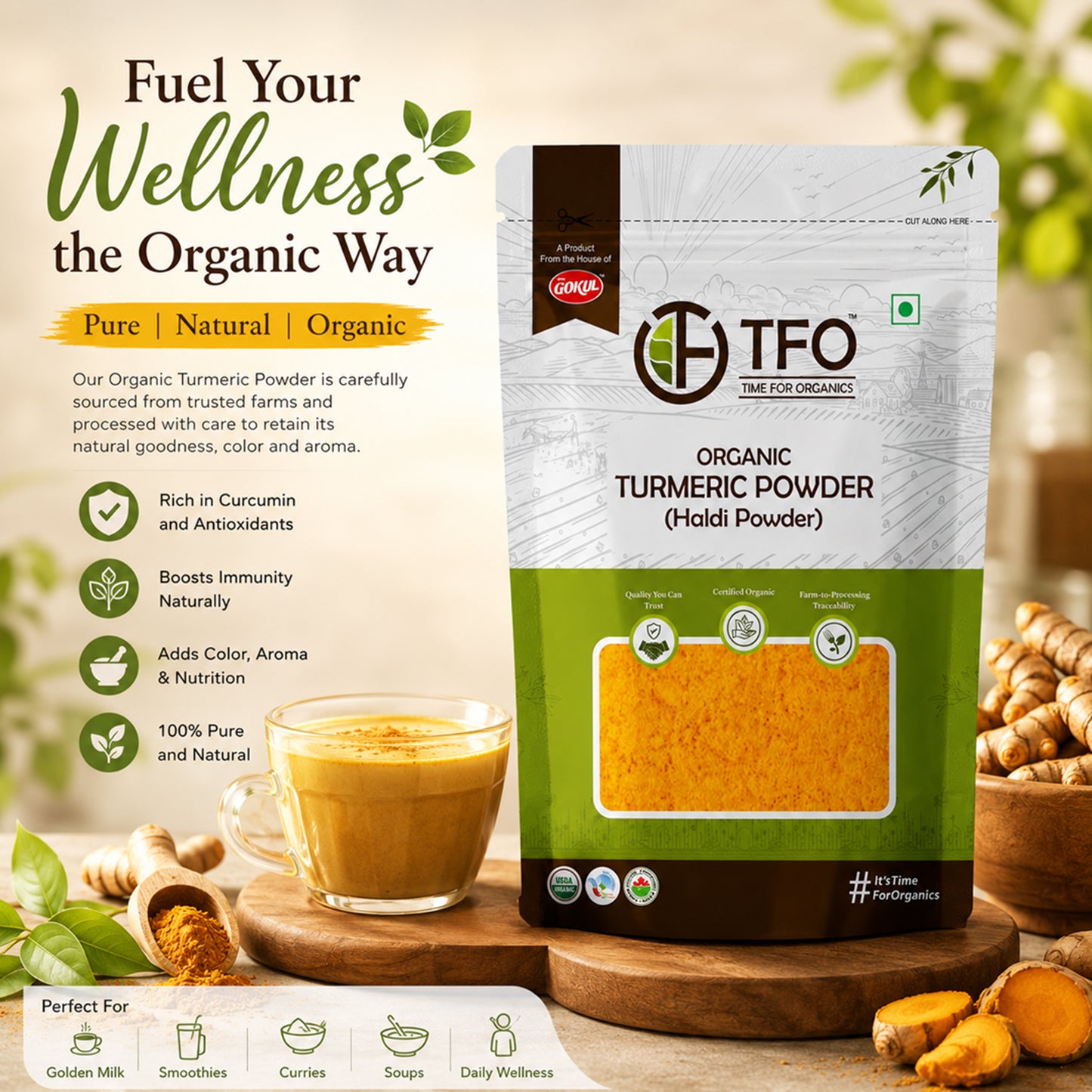 Organic Turmeric Powder (Haldi Powder)