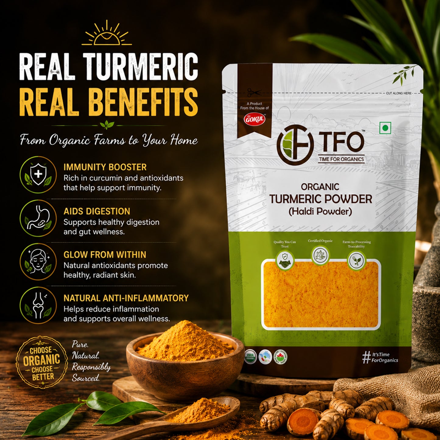 Organic Turmeric Powder (Haldi Powder)