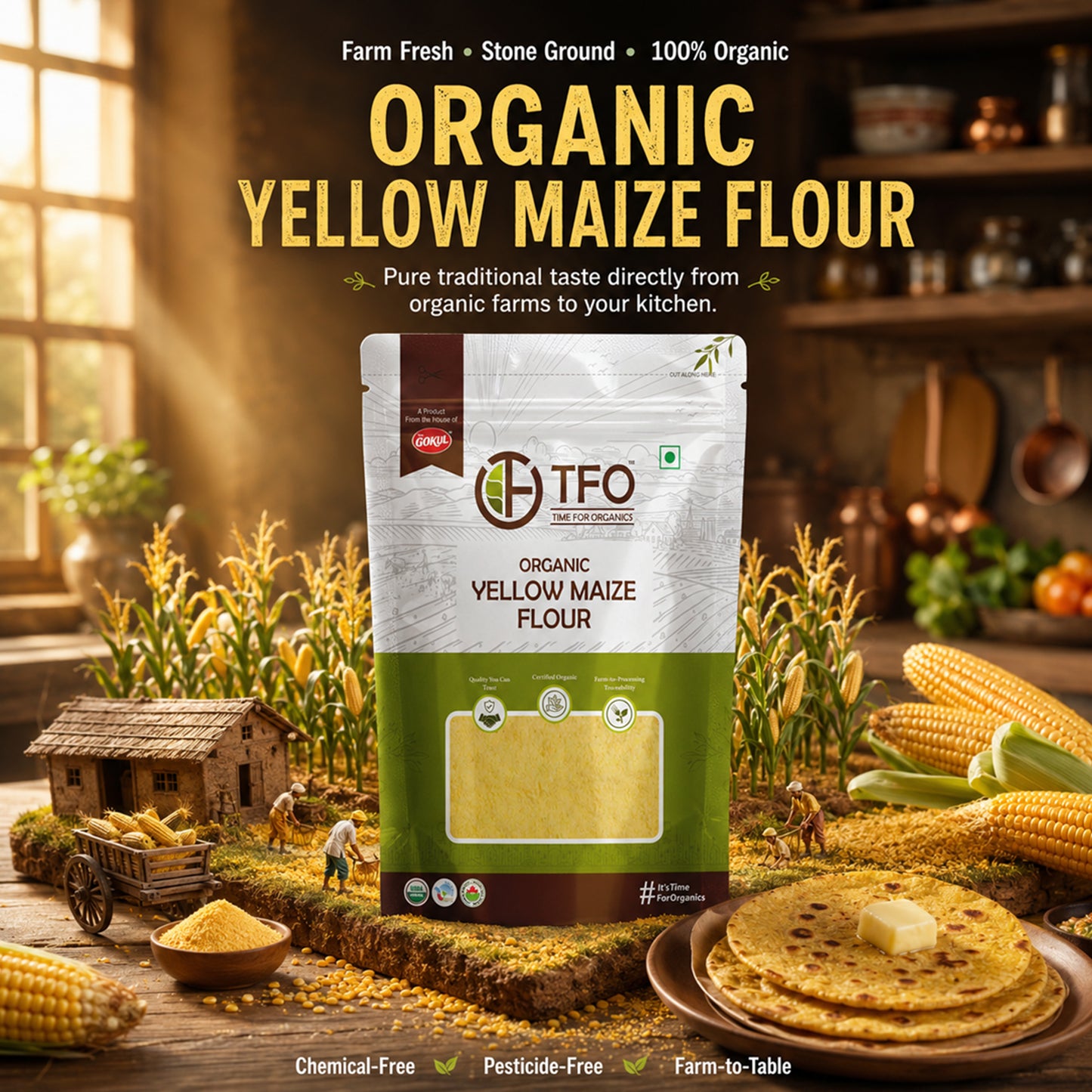 Organic Yellow Maize Flour